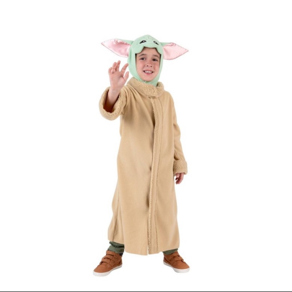 Star Wars Grogu Toddler Costume with Beige Robe & headpiece!, Like New!